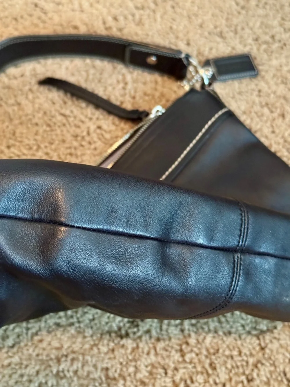 Coach - Black Leather Shoulder Bag